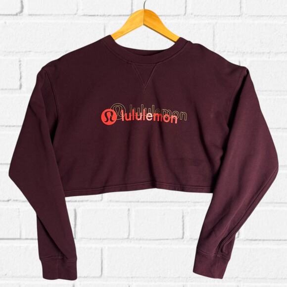 Lululemon All Yours Cropped Crew Sweatshirt - Cassis - Picture 2 of 6
